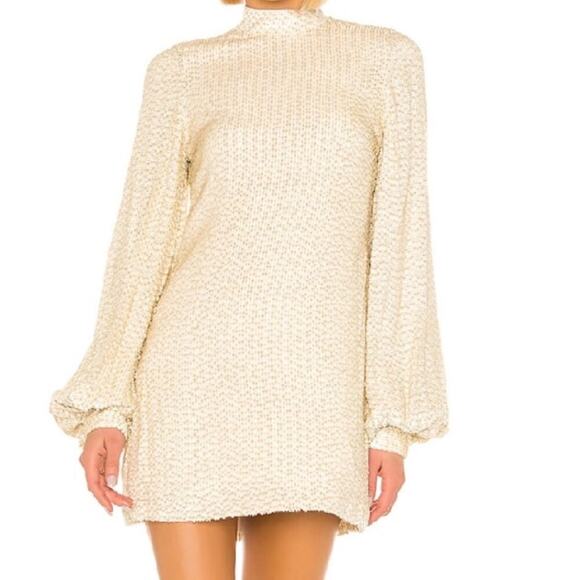 ALEXIS  Alyna Cream Sequin mini party Dress in size M - Picture 15 of 15